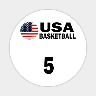 USA Basketball Number 5 T-shirt Design Magnet